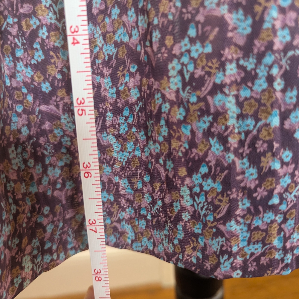 Vintage The Kollection Ltd. Size Small Ditsy Floral Midi Cottagecore Dress - Picture 8 of 9